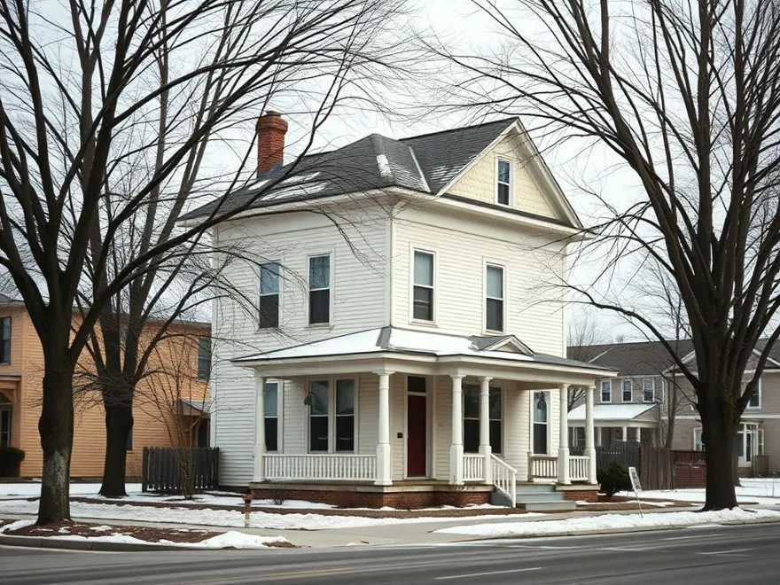 Early twentieth century two-storey house of the kind common in Grand Rapids' older neighbourhoods